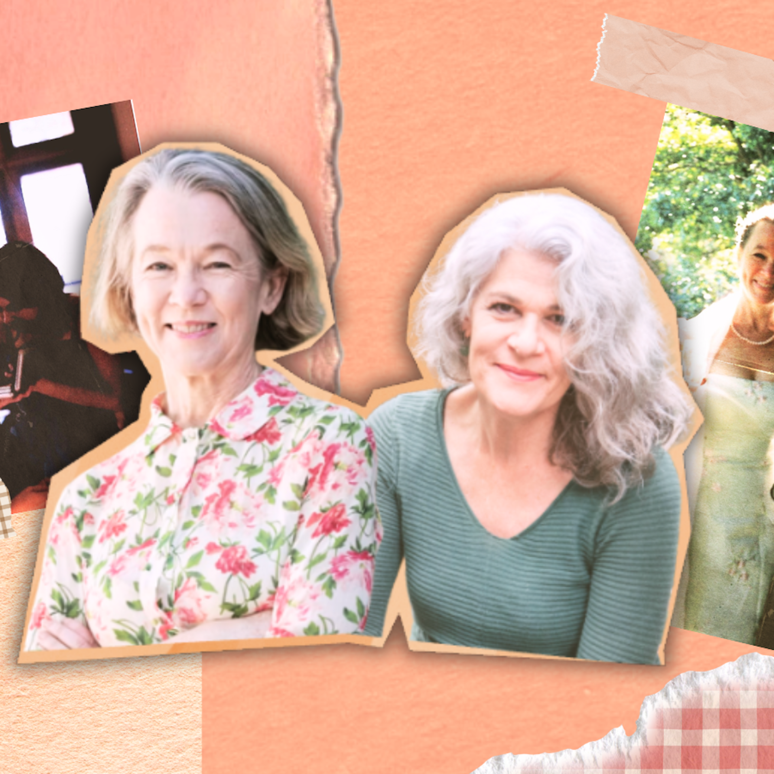 photos of two women, both older and together as young women